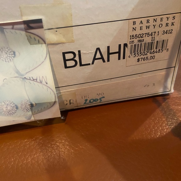 Manolo Blahnik Light Green Crystal Heels - Picture 6 of 11